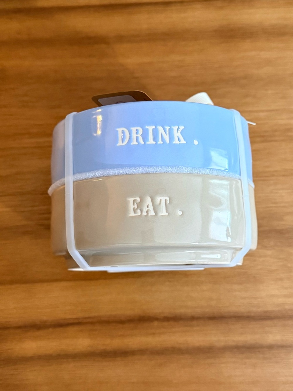 Rae Dunn 2-Piece 'EAT & DRINK'‎ Pet Bowl Set | NWT